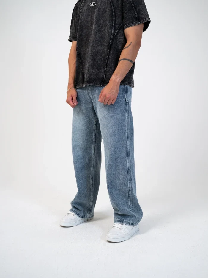 DCRB Baggy Denim Jeans - Grey/Blue - Image 8
