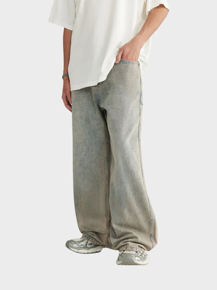 DCRB Baggy Denim Jeans - Light Grey - Image 6
