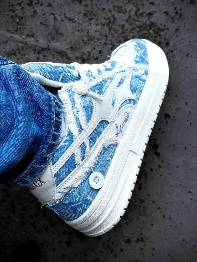 DCRB Broken Denim Sneakers - Image 8