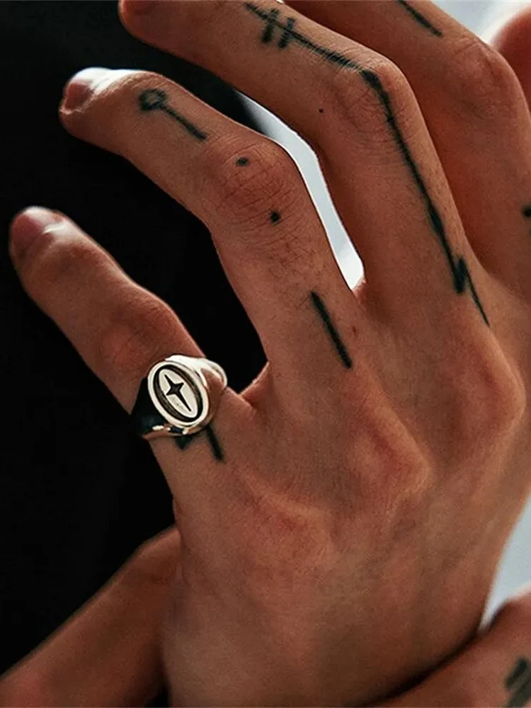 Resizable Vintage Cross Ring - Image 4